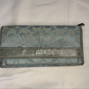 Coach light blue wallet
